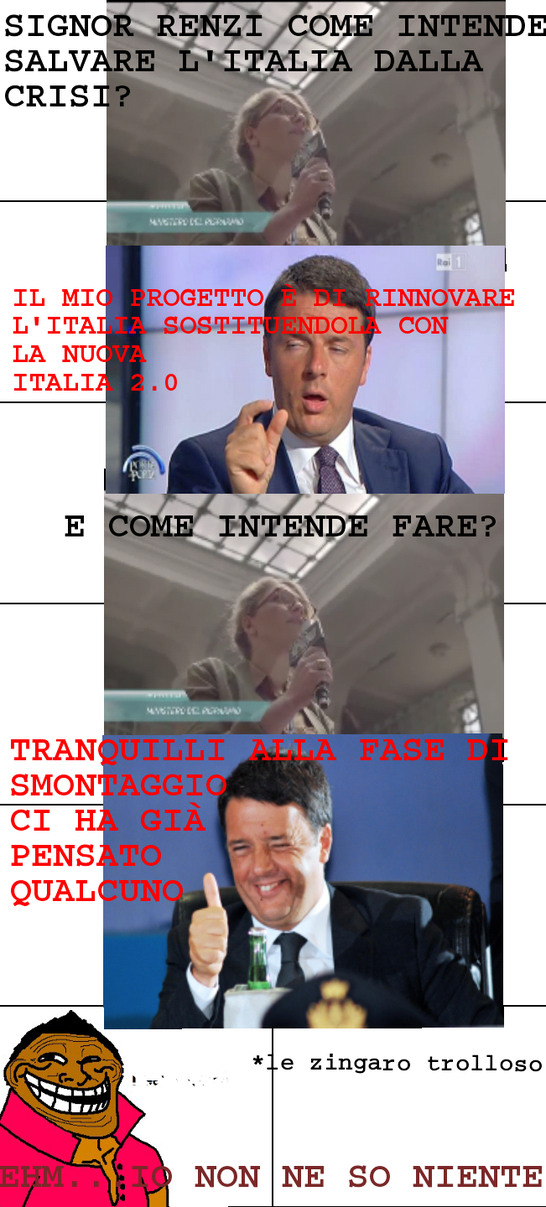 Le bellissime idee(e facce)di Renzi - meme