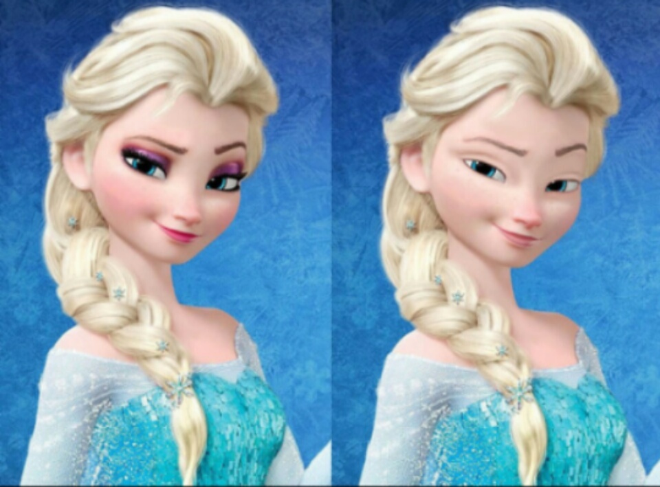 Elsa sans maquillage - meme