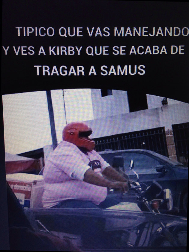 KIRBY SE TRAGÓ A SAMUS - meme