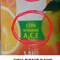 .. ACE , con vitamina A , C , E ..