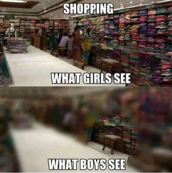 Dont go shopping with then guys - meme