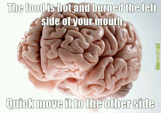 So your whole mouth is burnt - meme