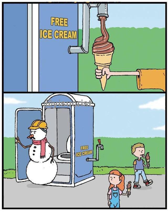 Free ice cream ajajaj - meme