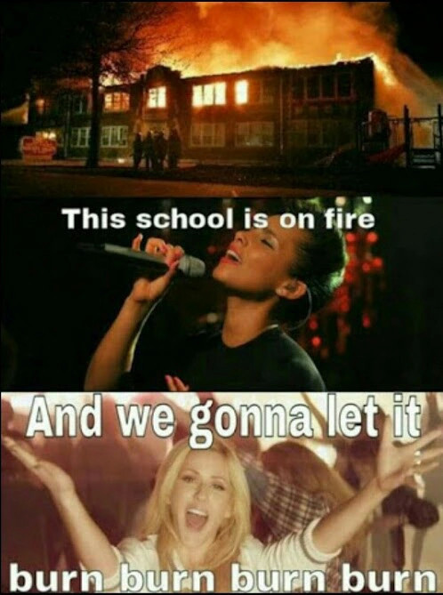 School burn :) - meme