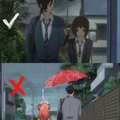 como llevar un paraguas cuando vas con alguien