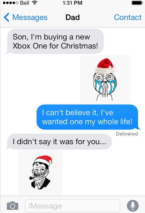 Christmas trollin' - meme