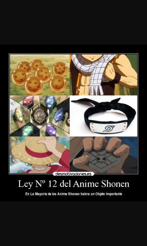 Ley #12 del anime shonen - meme