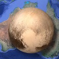 Plutón en comparación con Australia