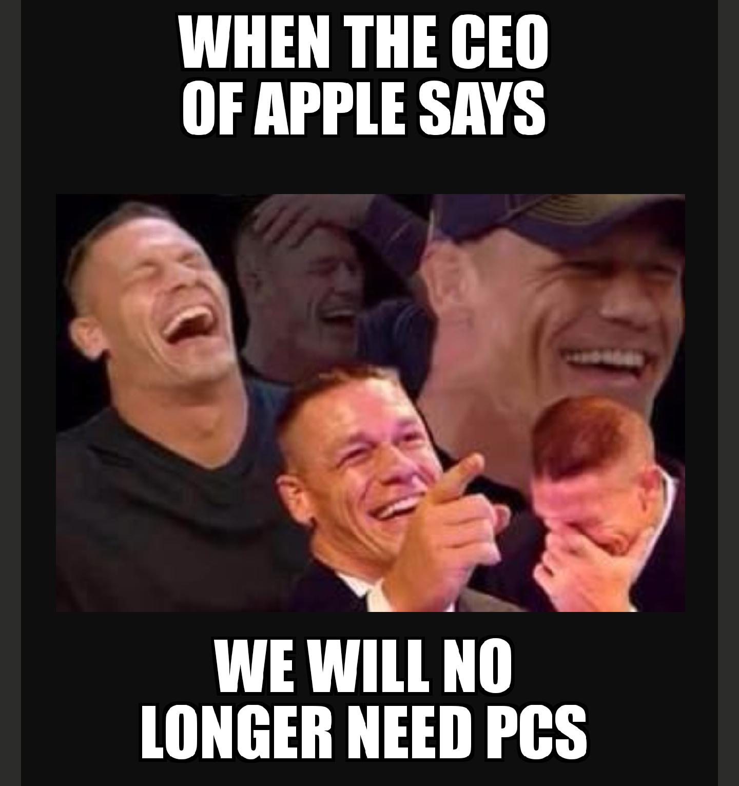Apple you funny guy - meme