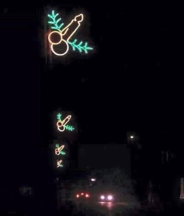 Safford street lights on main street. - meme