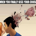 When you finally kiss your crush