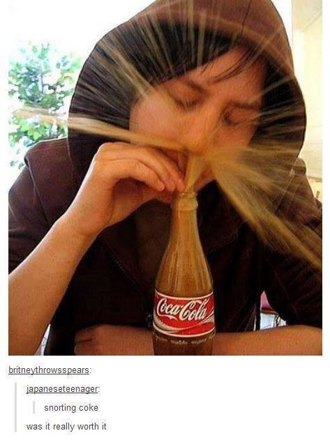 Snorting coke - meme