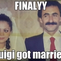 a rare pic of Luigi's marriage