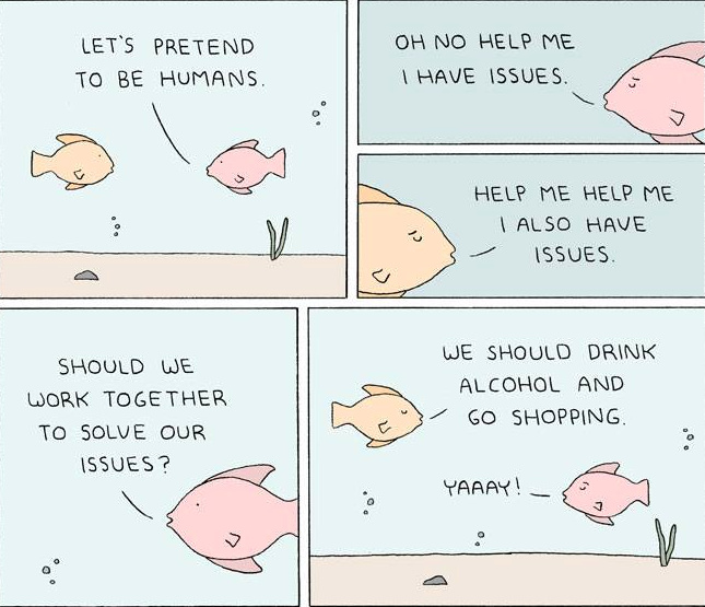 Fish are assholes - meme