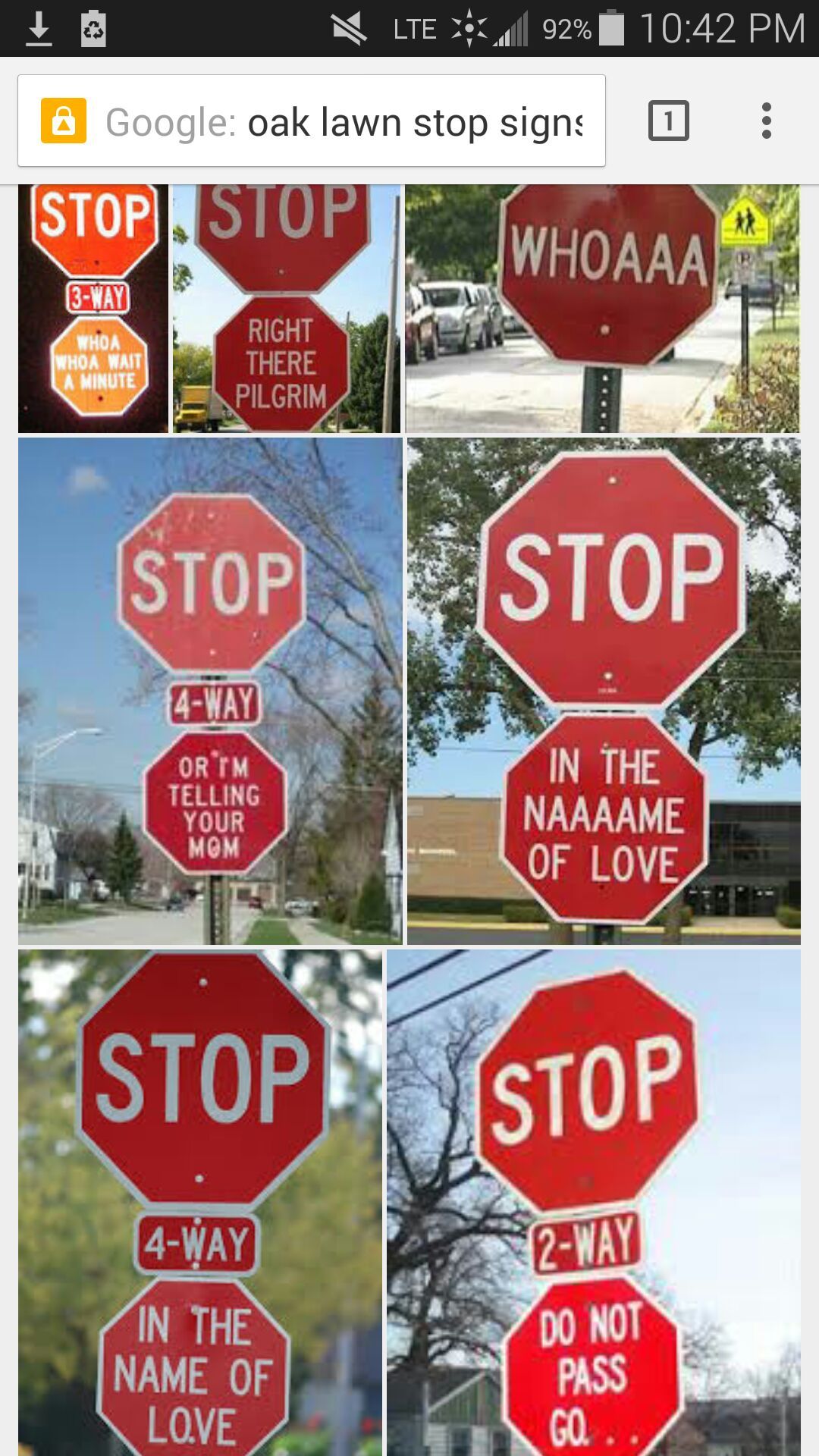 oak lawn stop signs - meme