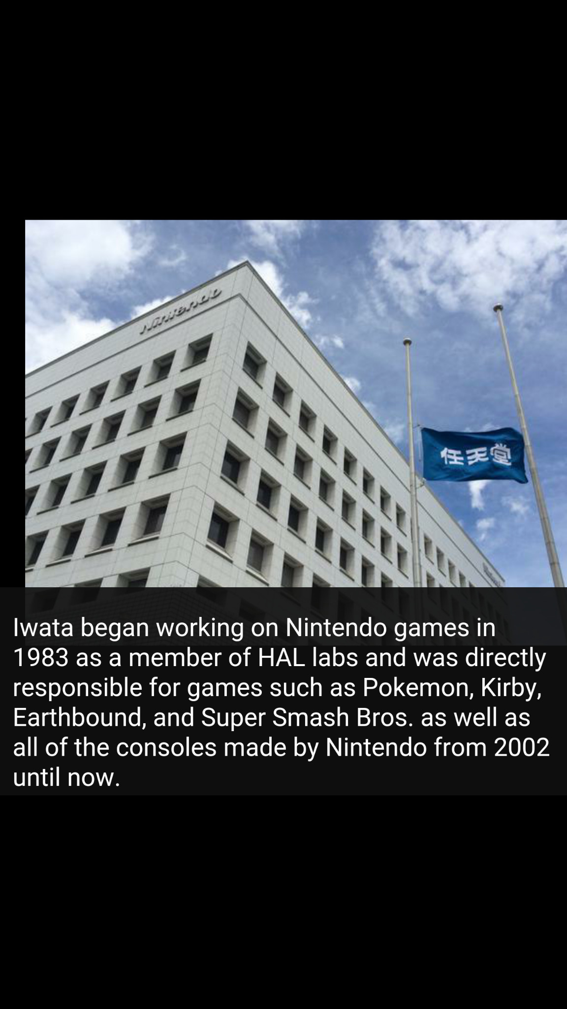 Satoru Iwata's history at Nintendo - meme