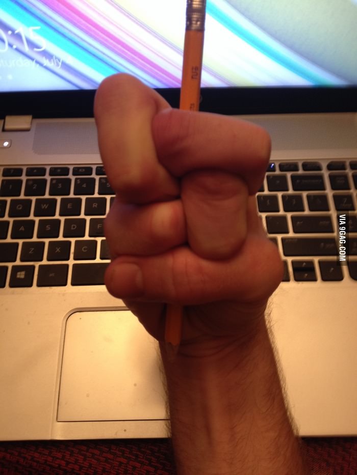 How to hold a pencil - meme