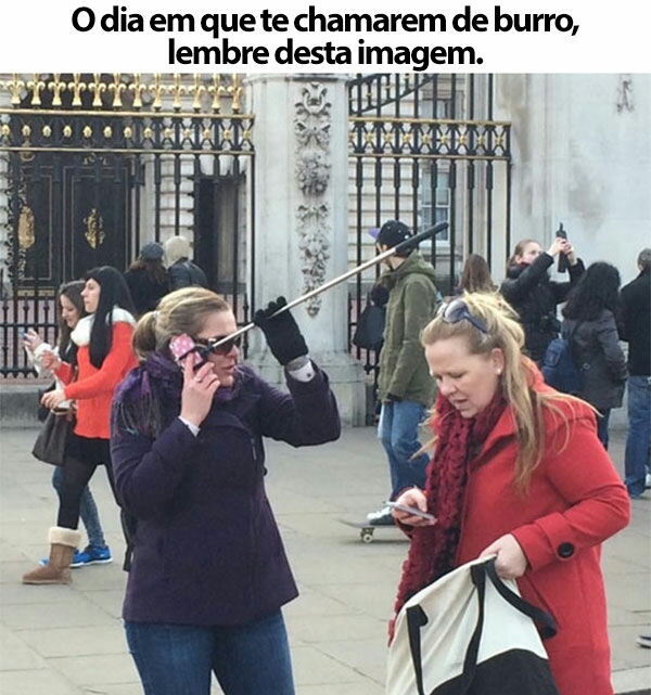 pau de selfie multi-uso - meme