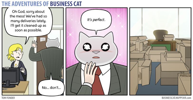 business cat is in paradise - meme