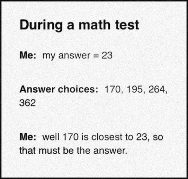 Oh God math test - meme