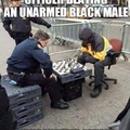 beating a black man
