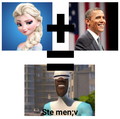 Elsa Pato+baraka Obama=capa de frozono;v