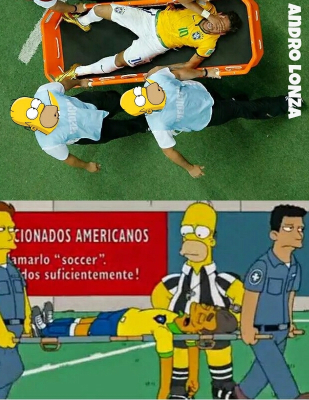 Homero ya sabia que neymar se lesionaria! - meme
