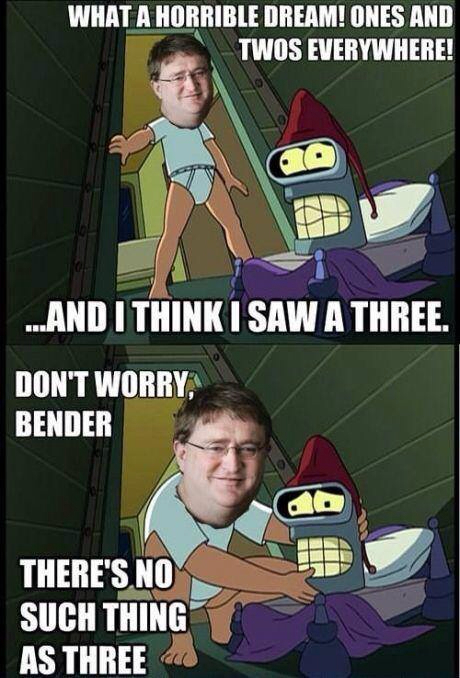 Gabe Newell Plz, P.S. Downvote second comment - meme