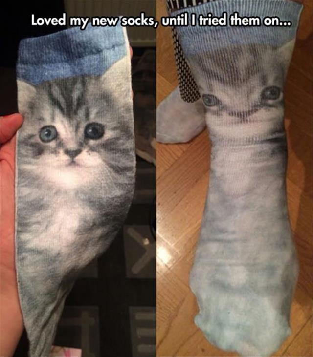 Damn those socks are creepy. - meme
