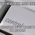 The feels for the right control key