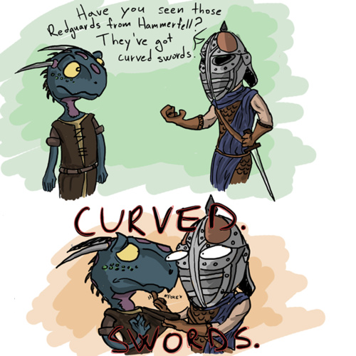 Curved swords - meme