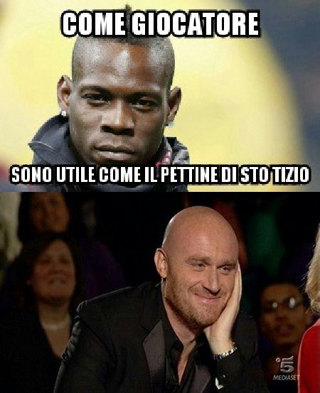 Bad luck Balotelli, scorrete in basso - meme