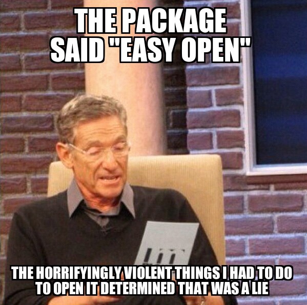 "Easy Open", my ass! - meme