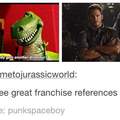 Toy Story. Jurassic World.  Perks and Rec