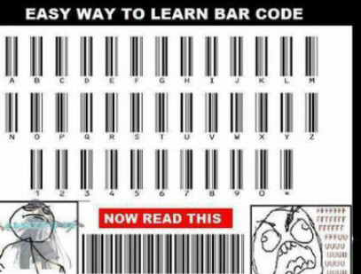 how to Read a Barcode - meme