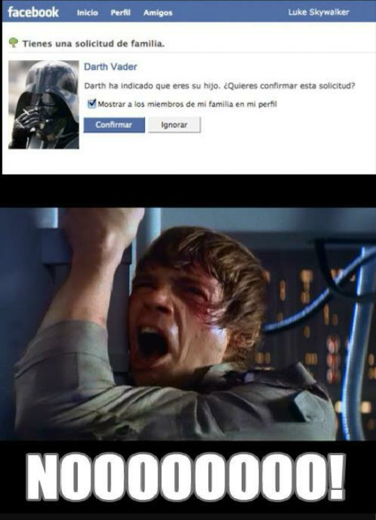 Ese Darth Vader es un loquillo - meme