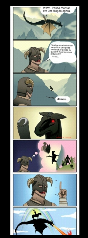 Pobre Shadowmere (o cavalo) - meme