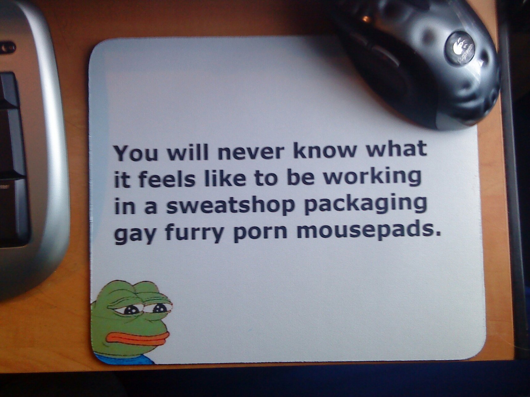 4chan and its custom mousepads. - meme
