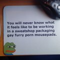 4chan and its custom mousepads.