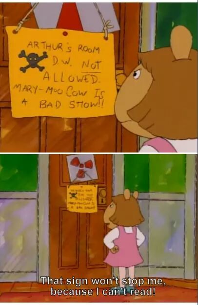 HAHAHA, I can't read. - meme