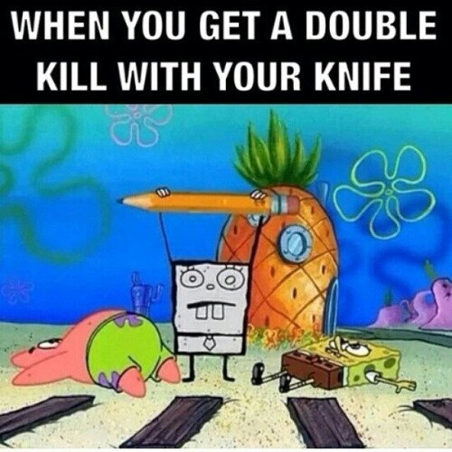 Mi knife, my game. - meme