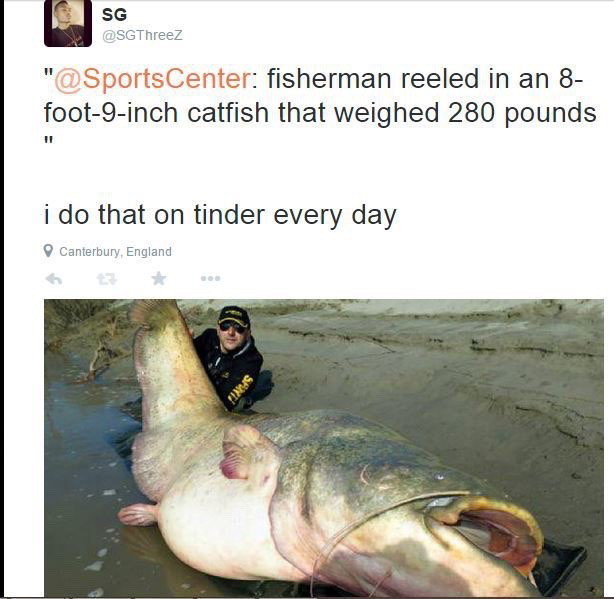 You can always catch fish on tinder - meme