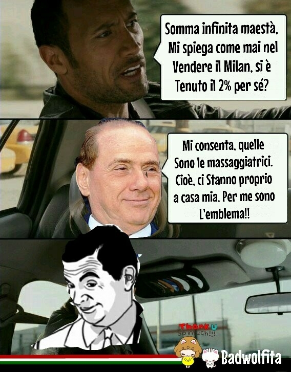 Scoop: Berlusconi vende il Milan per tenersi le escort e le massaggiatrici della squadra per sé!! - meme