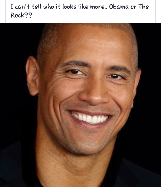 Lets call him Barack The Rock - meme