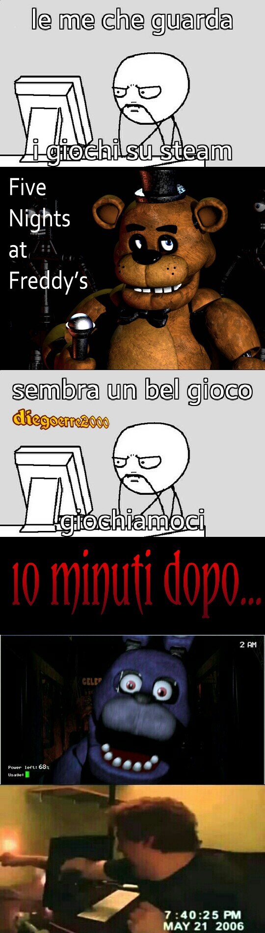 il mio primo meme su freddy's (questo meme l'avevo fatto due mesi fa, ma l'avevo scartato