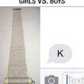 Girls VS. Boys