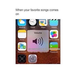 When your favorite songs comes on - meme