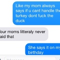 on my birthday my mom sucks my dick