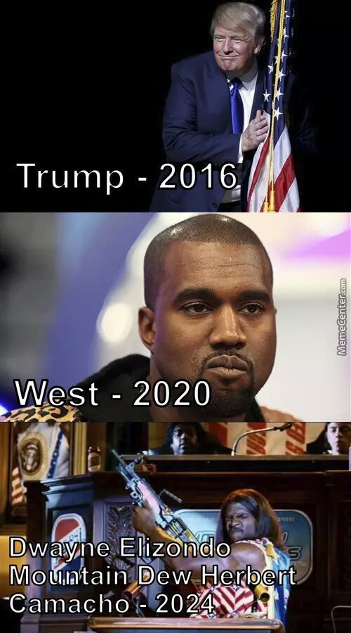 trump west Dwayne - meme