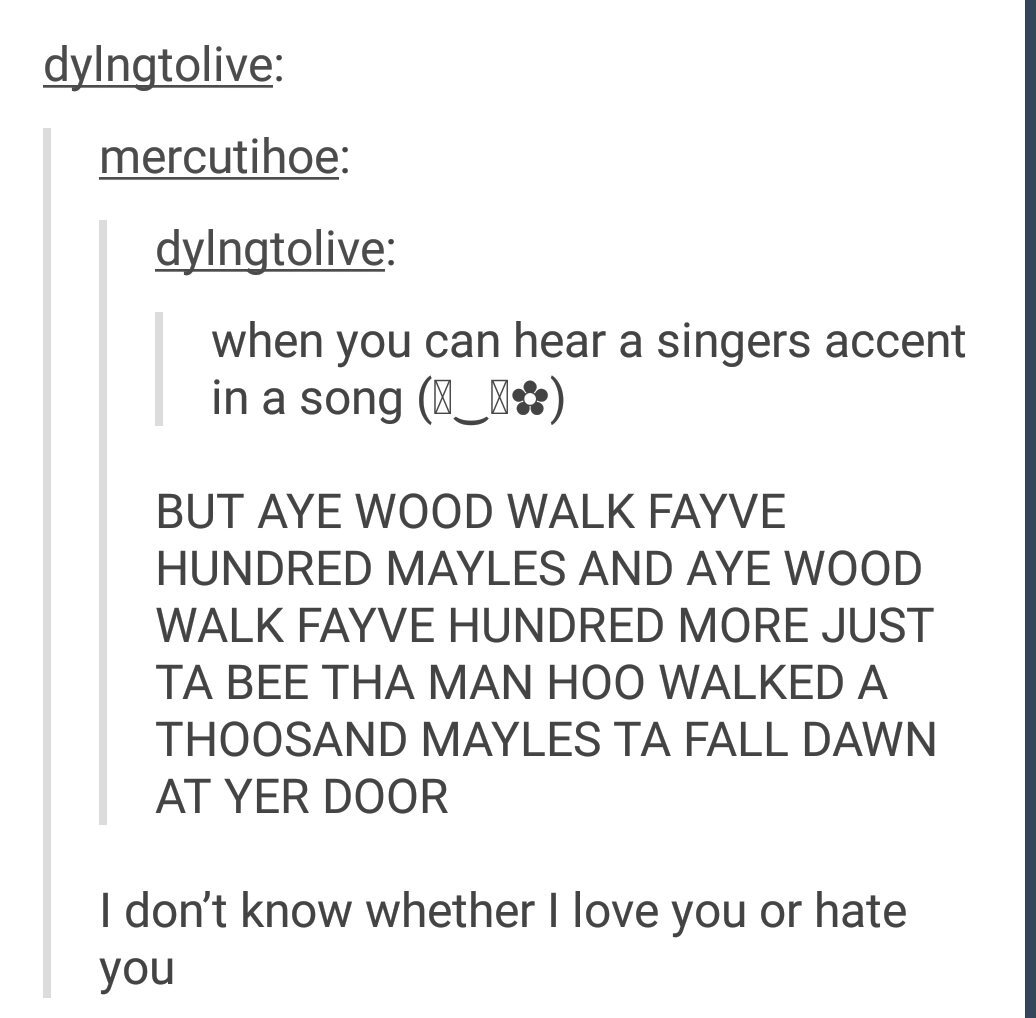 Singing with accents - meme